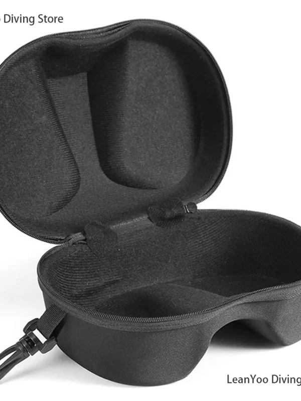 Professional Low Volume Scuba Mask with Camera Holder Mirror Tempered Glass Diving Glasses Pack In Black Zipper Box - Image 5