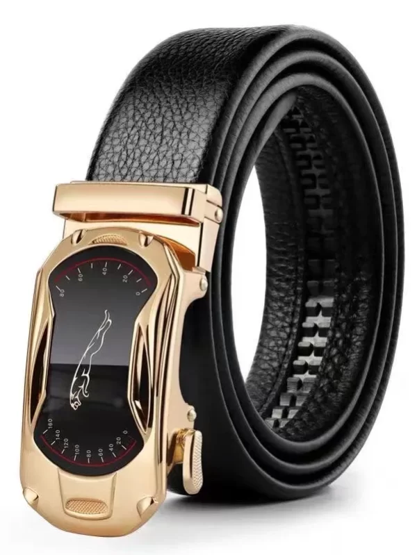 105 130 140 150 160 170cm Plus Size Leather Belt Metal Alloy Automatic Buckle Brand Luxury Designer Waist Belts for Men Jeans - Image 3