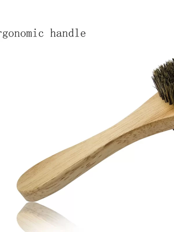 Escova de barbear de cerdas de javali para homem barbeiro portátil escova natural para barba limpeza facial ferramentas de bigode eco friendly 1pc - Image 5