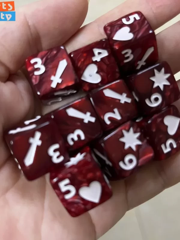 Conjunto de Dados Poliédricos para Jogo de Tabuleiro, Game of Thrones, D6, TRPG, RPG, Cthulhu, COC, Kit Number Dices, 10 PCs por Conjunto, 16mm - Image 3