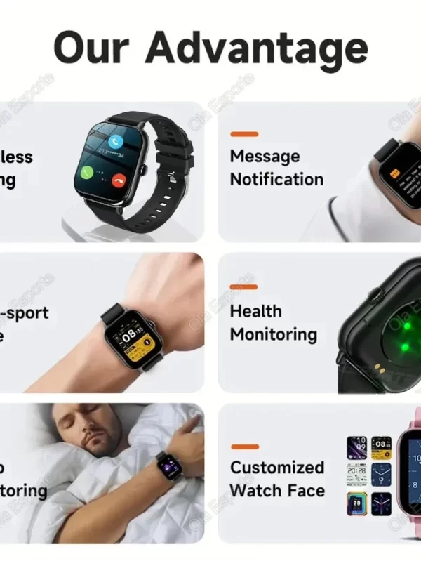 Xiaomi-relógio inteligente para homens e mulheres, 1.44 '', chamada Bluetooth, mostradores DIY, rastreador de fitness esportivo, relógios de freqüência cardíaca, novo, 2022 - Image 6
