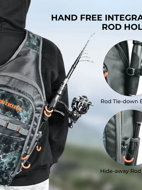 KastKing Pond Hopper Sling Tackle Bag Outdoor Shoulder and Cross for Pond Hopper Hiking Hunting Camping - Image 3