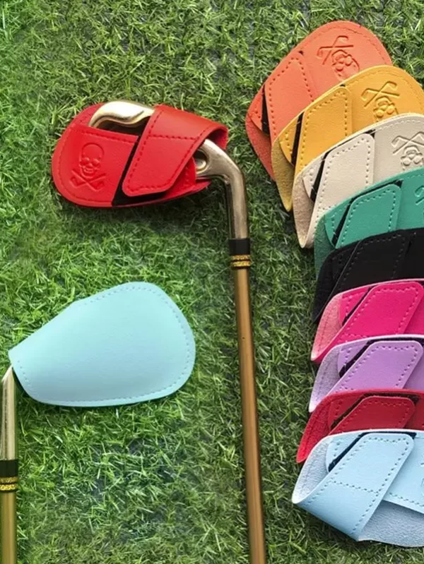 Impermeável PU couro Crânio Golf Ferro Cobre, Golf Putter Headcover, Club Head Protective Case, Head Proteção, 10Pcs - Image 4