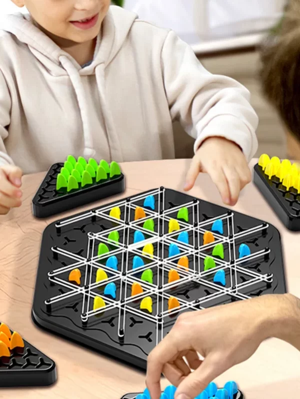 Interactive Battle Game Set para Família, Geometria Chain, Triangle Chess, Puzzle Game, Toy Game Board, Pensamento Lógico, Rubber Band Game, Party - Image 4
